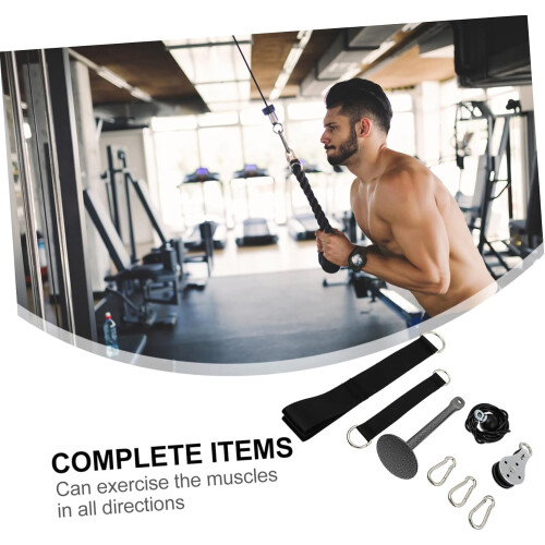 Triceps Pull Down Rope Cable Attachment for Home Gym High Pulley Lift Pulley System Durable Cable Machine Accessory 2