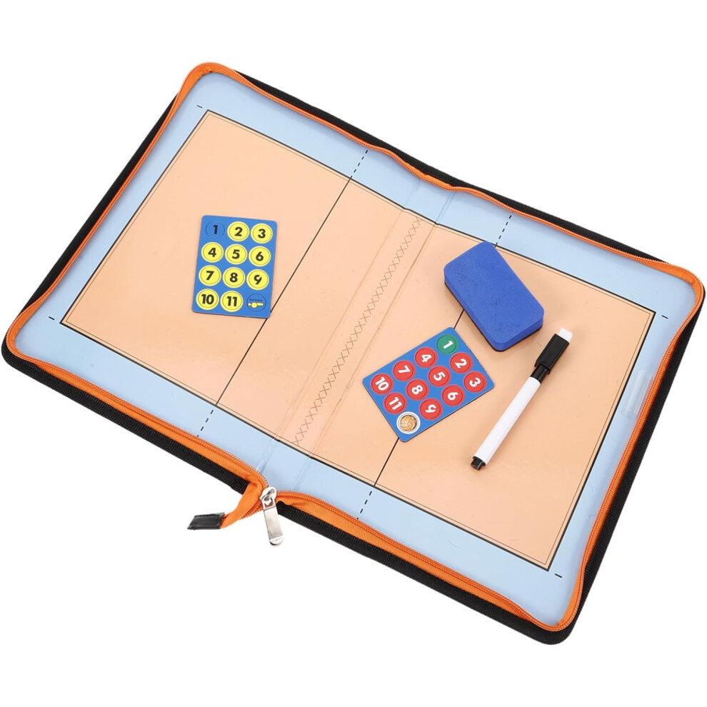 1 Set Magnetic Dry Erase Volleyball Coaching Board with Zipper Markers and Magnetic Stickers Professional Teaching Clipboard-image-OPC-PGJXWPF-NEW