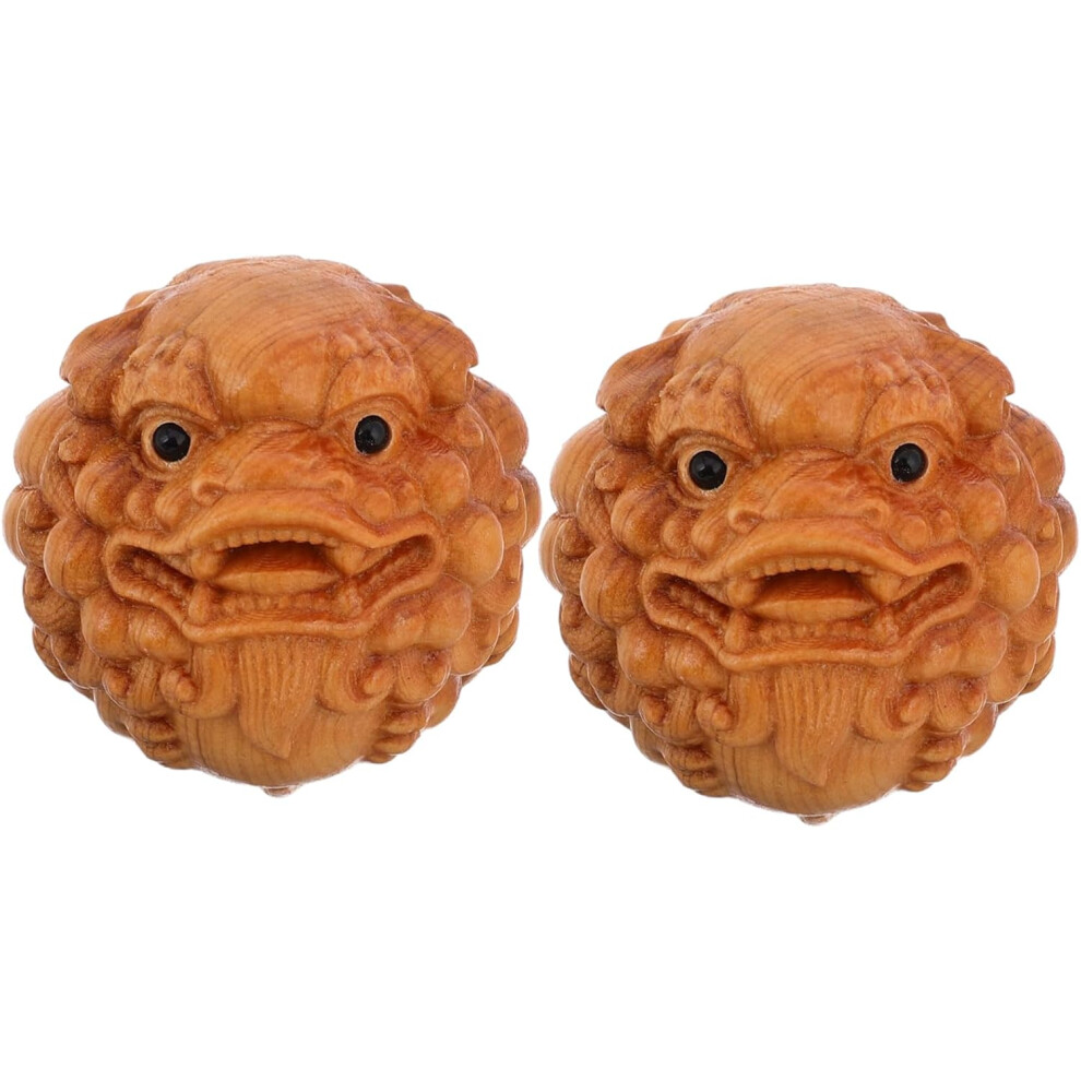 Hkhbjs 2 Pcs Handcrafted Wooden Massage Balls For Hand And Finger Exercise Ideal