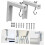 2pcs Projector Screen Ceiling Mount Brackets Projection Screen Hanging Hooks 3
