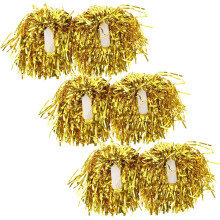 12pcs Metal Cheerleading Balls Cheer Competition Flower Handle Cheerleader Cheerleading Poms