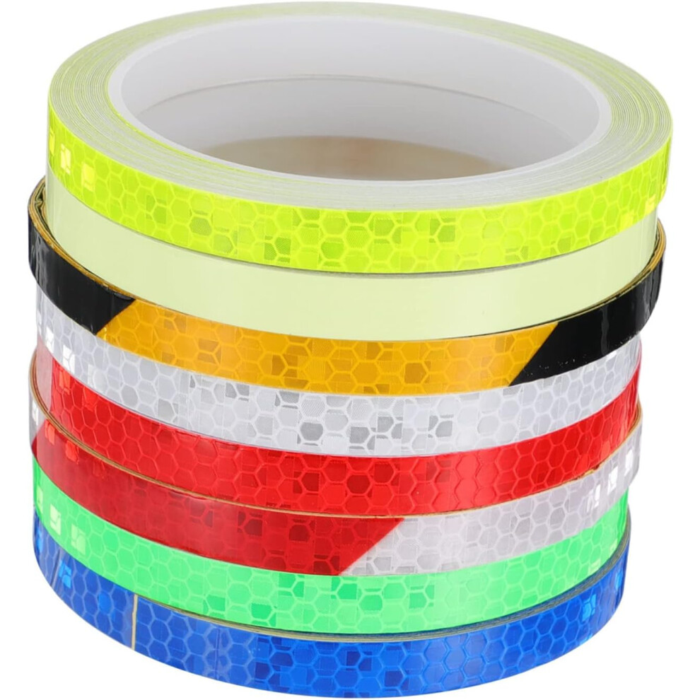 Photos - Climbing Gear HKHBJS Bicycle Reflective Stickers 8 Rolls of Decals Sturdy Fluorescent Strips for Enhanced Visibility 