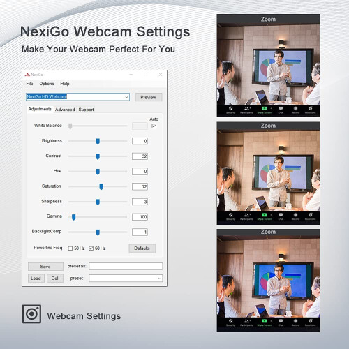 NexiGo N930AF AutoFocus Webcam with Stereo Microphone Software Control 2