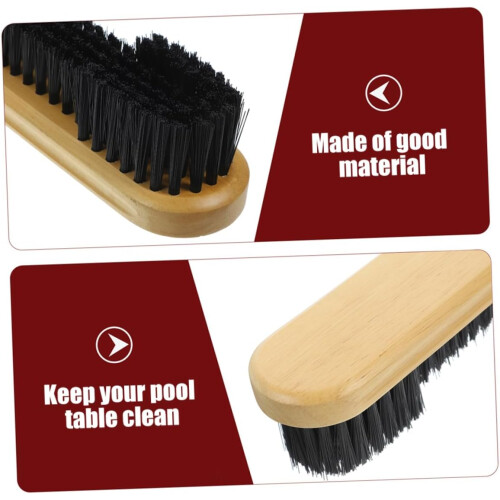 Billiard Table Brush 3pc Pool Table Brush Maintenance Brush Accessory Brush Handle for Easy Cleaning and Dusting 2