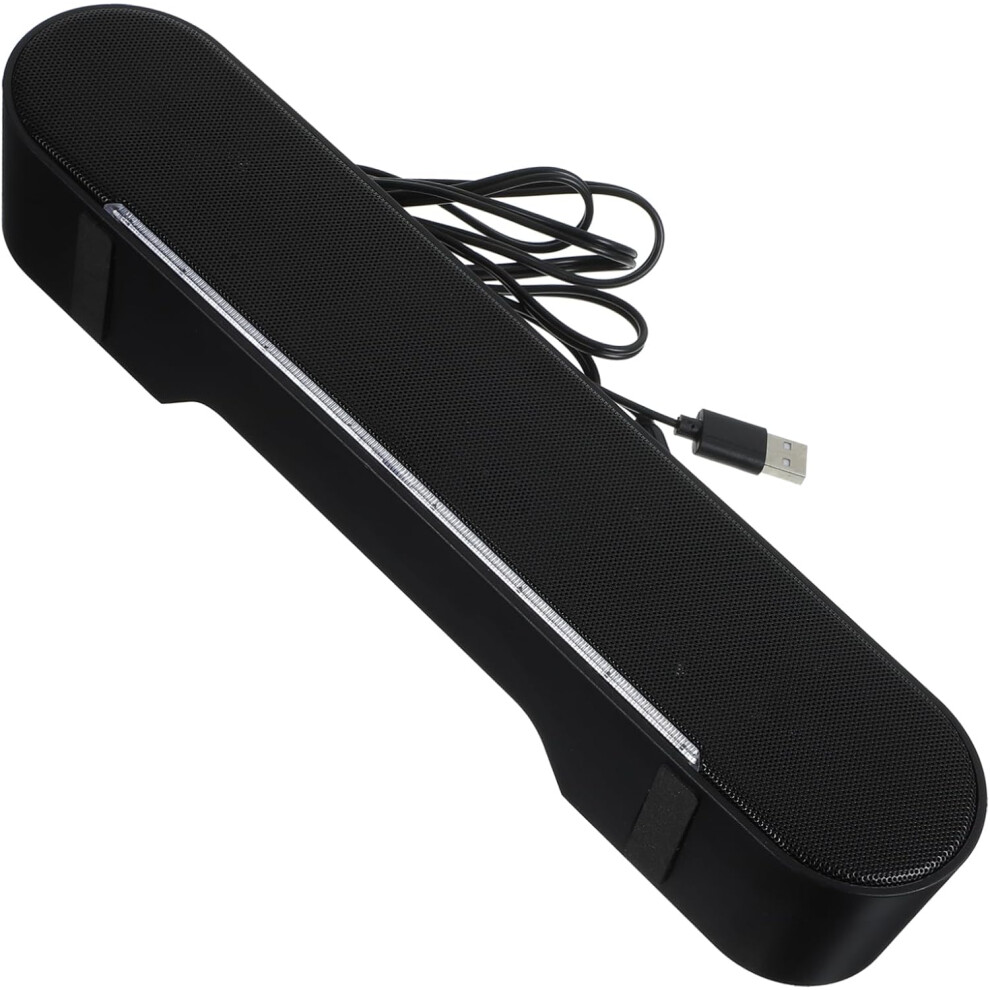 Long Slim Desktop Soundbar Led-Backlit Speaker For Tablet Computer Soundbar Subwoofer For Gaming 7426217828801