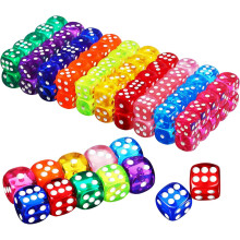 100 Pcs Small Dice Game Dice Sets Colorful Acrylic Dices for Board Classroom