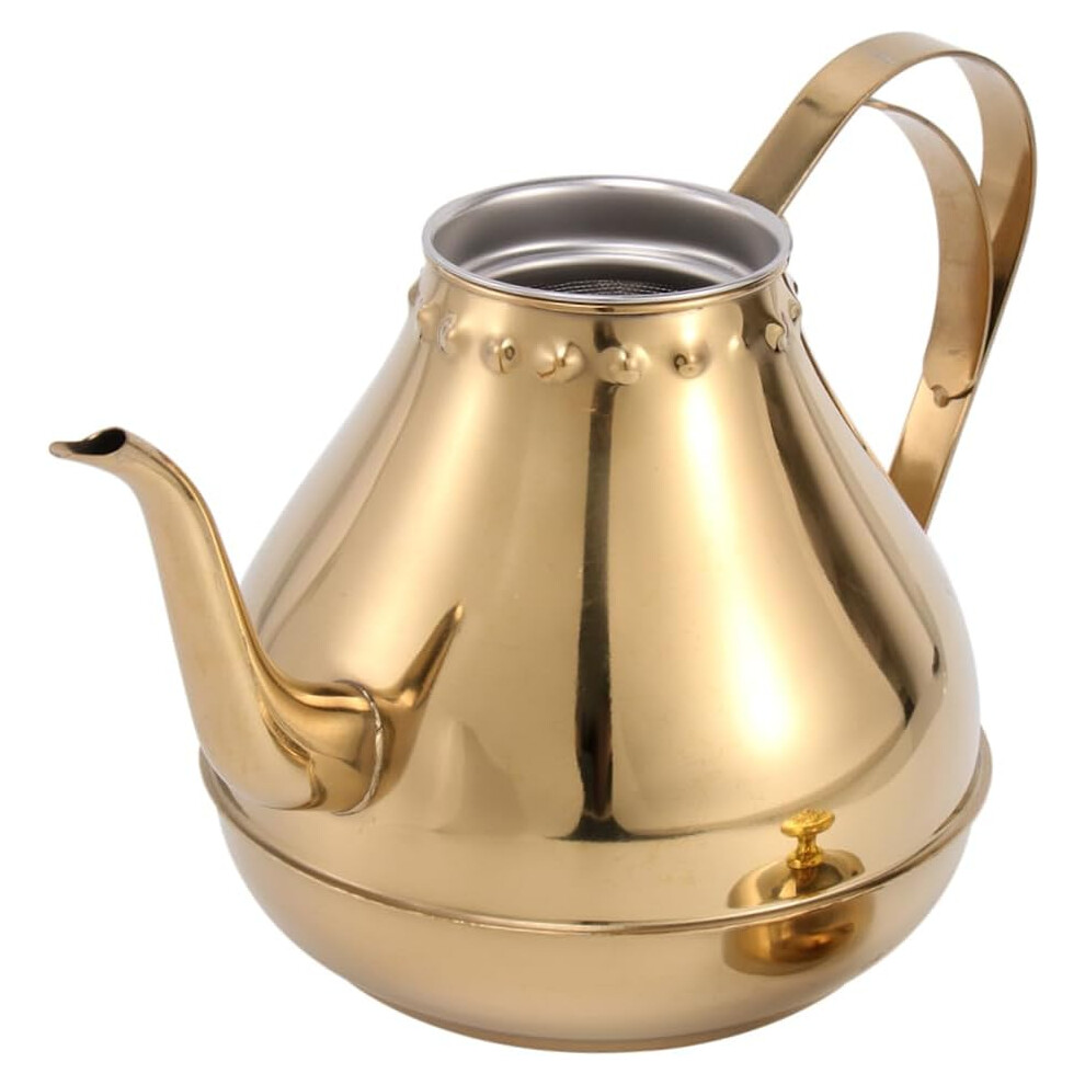 1.2l Stainless Steel Kettle Long Mouth Water Heater Hot Tea Coffee Tableware for Home Office (Golden)-image-OPC-PGJYF5T-NEW