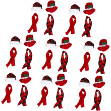 Scarf Wine Bottle Cover Mini Christmas Scarf Hat Set Soft Comfortable Made of Cotton 16pcs Creative Xmas Decor