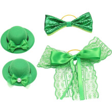 4pcs Irish Bottle Cap Bottle DIY Crafts Mini Green Hats Wine Accessories Bottle Decor