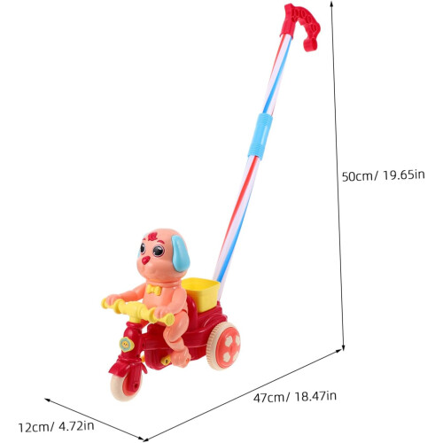 Push Dog Stroller Puppy Walking Dog Push Push Push Pull Push Walker Plastic Pink 1