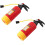 2pcs Water Fire Extinguisher Water Spraying Fireman Simulation Extinguisher Squirter Water Plastic 1