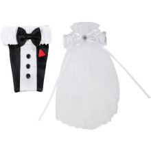 Bride and Groom Outfits Wine Bottle Covers Elegant Wedding Party Favors for Centerpieces