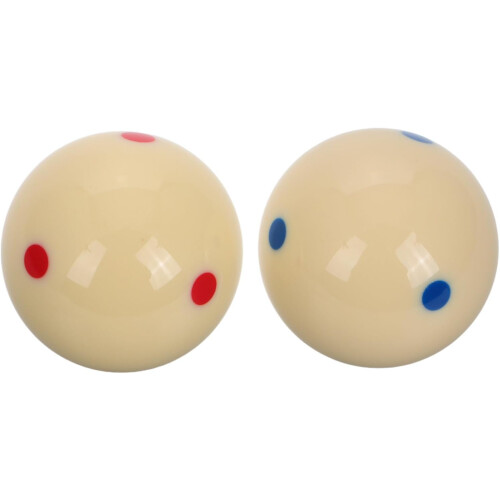 Pool Billiard Training Set 2 Pack White Billiard with Six Dot Pattern for Improved Accuracy Training