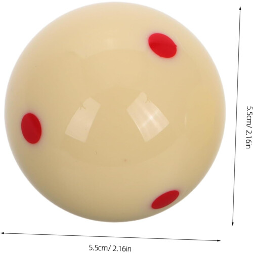 Pool Billiard Training Set 2 Pack White Billiard with Six Dot Pattern for Improved Accuracy Training 1