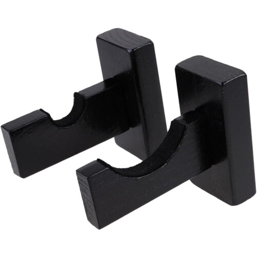 Baseball Bat Prop Display Case Holders Horizontal Wall Mount Rack Bamboo Black
