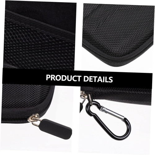Ergonomic 1 Pc Data Cable Pouch Storage Container Pockets Black for Electronics 2
