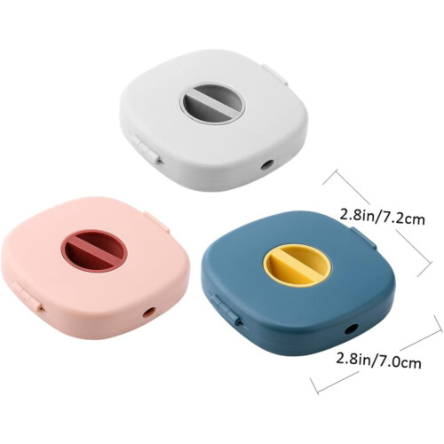 Portable Data Cable Storage Box Set 6 Pack Rotating for Mobile Phone Cables and Headsets 1