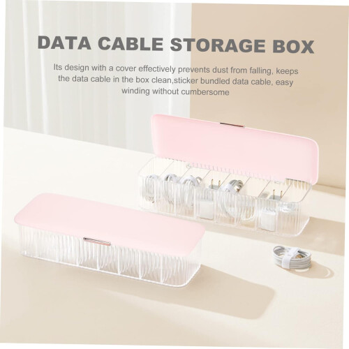 Large Capacity Cord Organizer Electric Cable Organizer Data Cable Charger Charging Storage Box 2