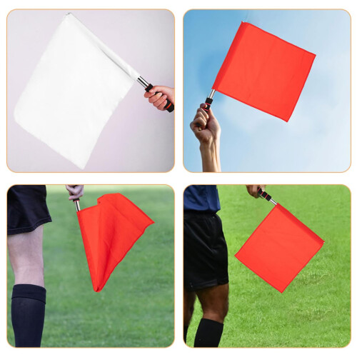 3 Pcs School Sports Referee Flags Multi-functional Signal Flags Lightweight Portable Handheld Flags 2