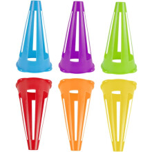 Flat Disc Markers Football Colorful Cones Soccer Training Cones Set of 6 Flexible Windproof and Durable