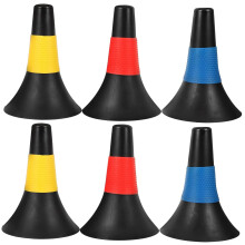Professional Soccer Agility Cones 6 Pack Portable Training Cones Bright Visibility Made of PE Material for Longevity