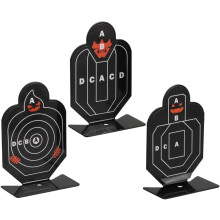 Metal Shooting Targets 3 Pack Rotatable Resetting Sturdy Construction Accurate Practice Targets for Training