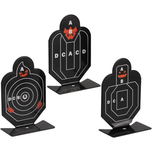 Metal Shooting Targets 3 Pack Rotatable Resetting Sturdy Construction Accurate Practice Targets for Training