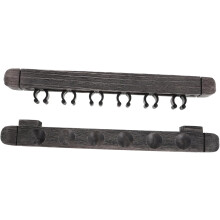 Billiards Cue Mount Cue Rack 6 Cue Stick Holder Solid Wood Billiard Rack Space-saving Wall Mount Design Silver Grey
