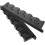 2pcs Wall Mount Cue Rack Display Cue Holder Pool Rack Abs Black Multi-hole Cue Rack Foam 1
