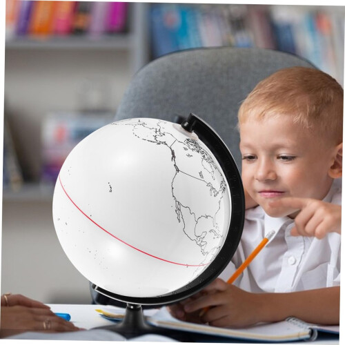 Unpainted Small Globe Model for DIY Coloring Craft Desk Decorations Educational Teaching Tool for Pack 2