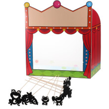Dance Shadow Puppetry Prop Educational Plaything Paper Puppet Puppet Stage for Kindergarten Boys and Girls