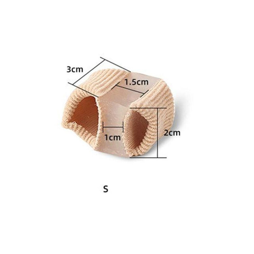 (beige, S) Silicone Toe Corrector with Spreader & Separator