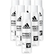 6 x Adidas 48H Anti Marks Antiperspirant Spray 150ml - Pro Invisible