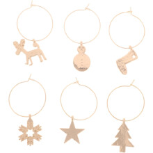 Viinilasi Metal Creative Xmas Viinilasi Juhlallinen Joulu Viinilasi