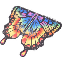 Lasten Butterfly Cape Butterfly Wings -asu Juhlavaippa Mukava ja Pehmeä Suuri