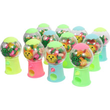12 kpl Kawaii Eraser Machine Eraser Annostelija pyyhekumilla