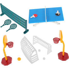 Luo oma Mini Sports Scene Mini Nukkekotisarja Koristekoristeet Tytöille Pojille
