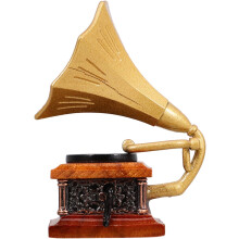 Minigrammofonimalli Dollhouse Retro Mini Gramophone -koristeeksi