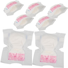 Realistiset Baby Doll Vaipat 7 Pack uudelleenkäytettävät vaipat American Dolls Baby Doll -tarvikkeet