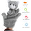 Cat Hand Puppet Marionettes Puppets Pp Cotton Grey 5