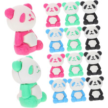 Taaperoiden suosikki 16 kpl Sarjakuva Panda Erasers Pyyhekumi lapsille Tukeva turvallinen materiaali maalaamiseen Satunnainen väri