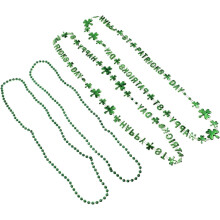 4 kpl St. Patrick's Day Kaulakorut Hiustarvikkeet Shamrock Saint Patrick Kaulakoru festivaaleille