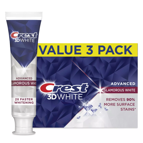 Crest Dentifrice Crest 3D White Glamorous White - 93 g (3 pack)