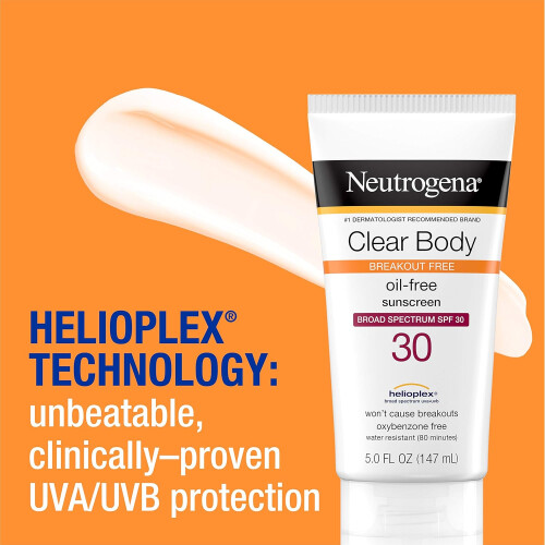 Neutrogena Neutrogena Clear Body Protector solar sin aceite, FPS 30, 147 ml 2