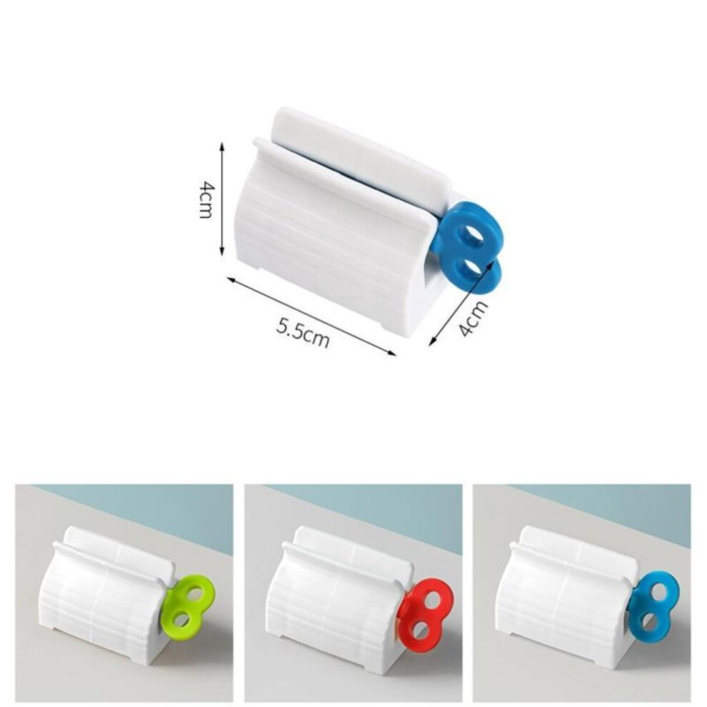 (green, 1pcs) Toothpaste Dispenser with Rolling Squeezer and Stand Holder