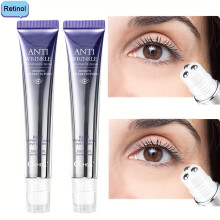 (2pcs eye cream) Smoothes Winkles Rolling Eye Cream - Alcohol Free, Quick Drying, Hydrating Glycerin & Hyaluronic Acid, Firming & Refreshing