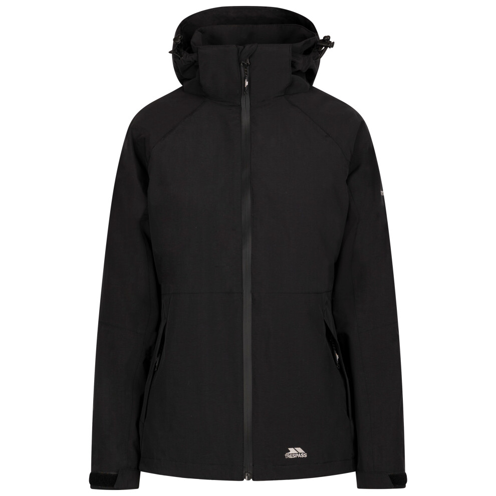 (8, Black) Trespass Womens Waterproof Jacket Tilbury