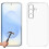 For Samsung Galaxy S25 Clear Back Case Cover and Tempered Glass Screen Protector 2