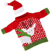 1 kpl jouluviinipullon pussin päällystakki Miniatyyri Santa Hats -viinipussi