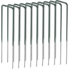 Tarpeelta teltta Puutarhatipit 10 kpl Heavy Duty u -muotoiset puutarhatapit Päällystetyt metalliset telttatapit